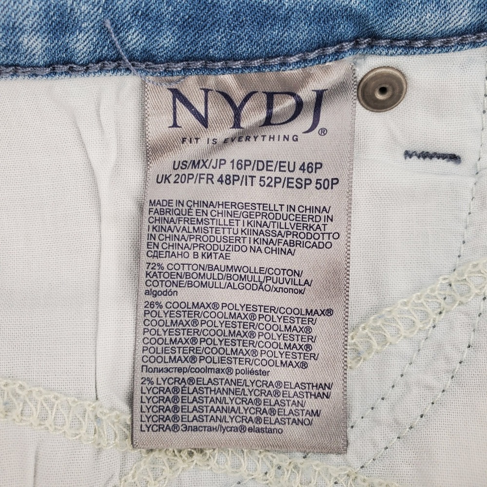 NYDJ Margot Girlfriend Kingston Jeans Light Wash Denim Crop Pants Womens‎ 16P - Picture 5 of 9